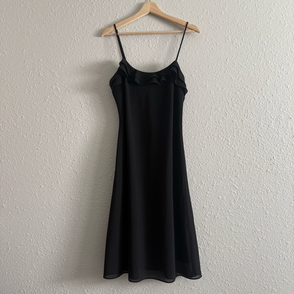 Dawn Joy evening black cocktail midi dress size 10